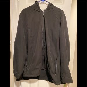 Avenue mid-weight zip up hooded jacket.